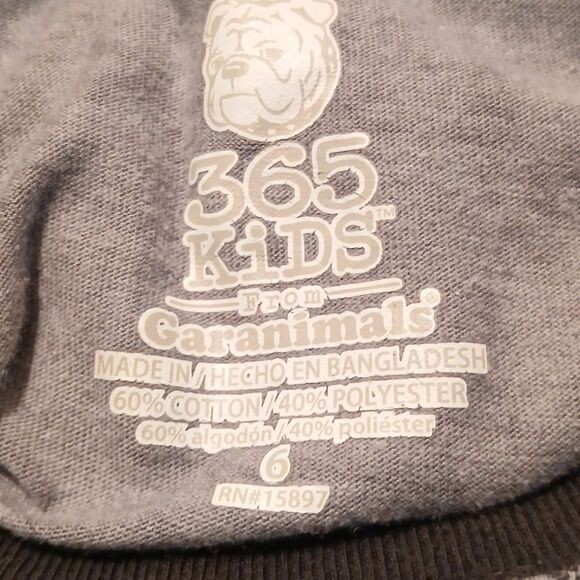⭐️5/$25 SALE 365 KIDS Garanimals Boys Dinosaur "ROAR" Tshirt SIZE 6, GRAY/BLACK - Picture 4 of 6